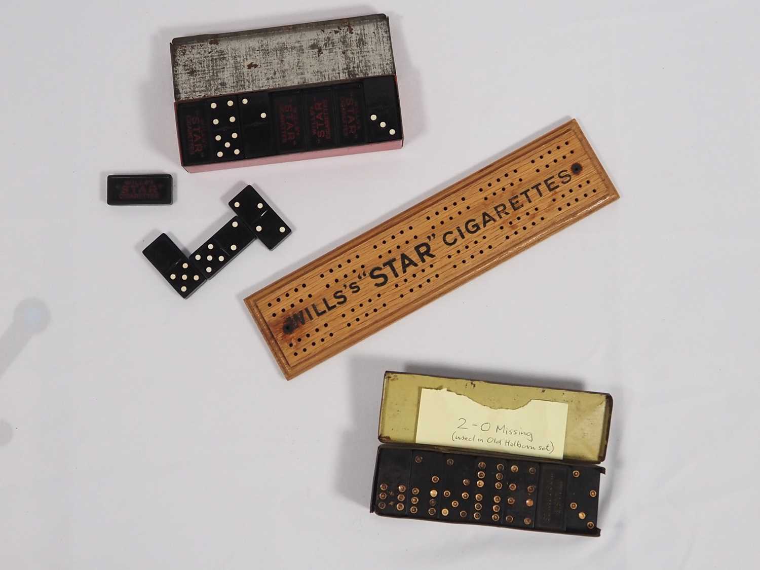 Two sets of Dominoes and scoring board. Will's Woodbine and Will's 'Star' Cigarettes (possibly - Bild 2 aus 2