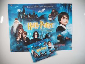 HARRY POTTER - THE PHILOSOPHER'S STONE (2001) UK Quad movie poster (single sided), together with a