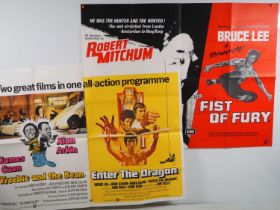 A pair of action film UK Quad double bill posters comprising: THE AMSTERDAM KILL / FIST OF FURY