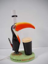 GUINNESS: Carlton Ware Toucan lamp base - 43cm (missing lampshade) - NB This has not been tested for