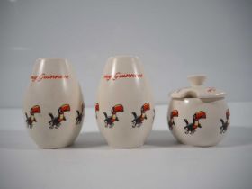 GUINNESS - Carlton Ware - Three piece cruet set - salt, pepper and mustard pot (3)