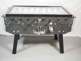 'Foosball' Football Table - coin operated - with glass top - 146cm x 107cm x 95cm This item is at