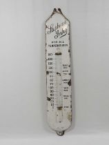 An early-20th century Stephens Inks enamel outdoor thermometer - mercury tube missing L92cmxW18cm