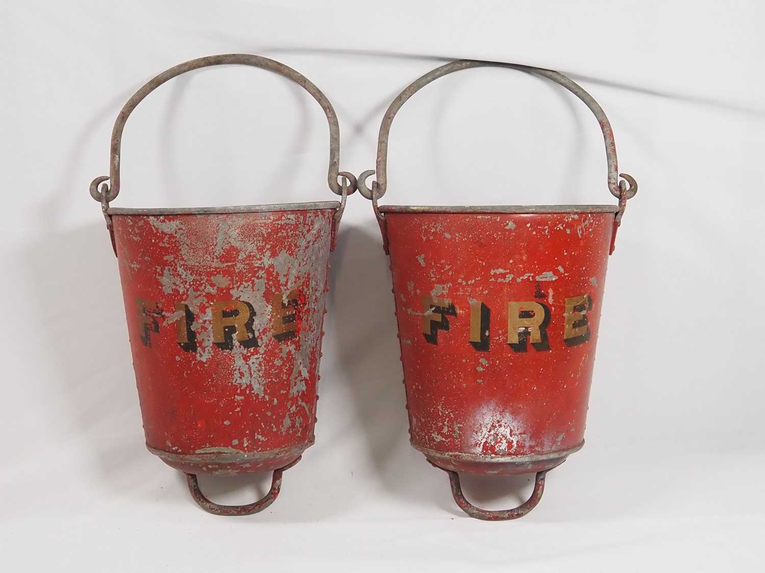 Vintage Fire buckets (3) - Image 2 of 2