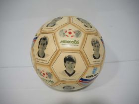 WORLD CUP 1986 England Players Football - mixture of photo and logo panels - officially endorsed