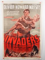 THE INVADERS (49th Parallel) (1949 - re-release) - US one sheet poster - Laurence Olivier - linen