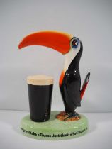 Carlton Ware Toucan with pint of Guinness Bar ornament - c1956 - 9cm high