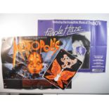 METROPOLIS (1984) and PURPLE HAZE (1982) - UK Quad film posters together with a BUTTERFLY BALL (