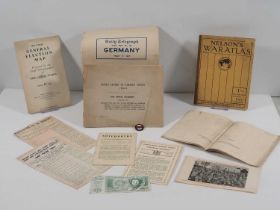 A group of mixed memorabilia relating to politics, WWII and later propaganda to include an enamel