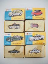 A complete set of four CORGI 1:50 scale diecast cars produced by CORGI to celebrate their 50th
