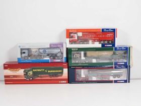 A group of CORGI 1:50 scale diecast articulated lorries to include examples in Bassetts Roadways and