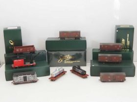 A group of SPECTRUM On30 scale freight cars and camp cars in various liveries - VG in G/VG boxes (