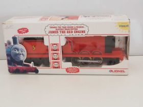 A LIONEL large scale James the red engine from the Thomas the Tank Engine electric train system - VG