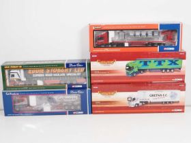 A group of CORGI 1:50 scale diecast articulated lorries to include examples in Eddie Stobart and