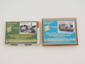 An unusual pair of O gauge etched brass locomotive and chassis kits by TYRCONNEL MODELS representing