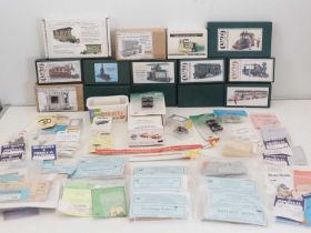 A large quantity of kits and accessories for On30 scale by BACKWOODS MINIATURES and others for