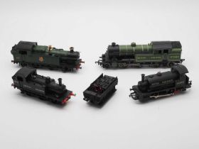 A group of unboxed OO gauge steam locomotives by BACHMANN, HORNBY and MAINLINE together with a