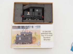 A SKYTREX kitbuilt O gauge Y1 Sentinel shunting locomotive in BR black livery - VG in original kit