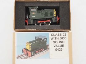 A SKYTREX kitbuilt O gauge class 02 diesel shunting locomotive fitted with DCC sound - VG in G/VG