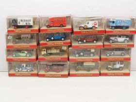 A tray of MATCHBOX MODELS OF YESTERYEAR diecast vehicles in later red and clear plastic boxes - VG