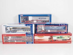 A group of CORGI 1:50 scale diecast articulated lorries to include examples in Marshalls and WH