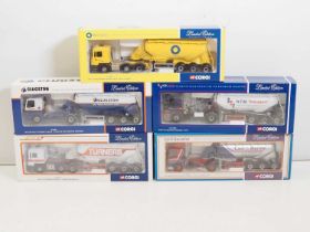 A group of CORGI 1:50 scale diecast articulated tanker lorries to include examples in 'Blue