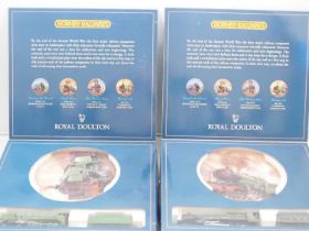 A pair of HORNBY OO gauge Royal Doulton train packs each containing a steam loco and collector's