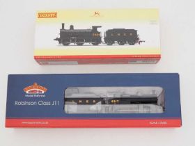 A pair of OO gauge steam locomotives comprising a BACHMANN Robinson class J11 and a HORNBY class J15