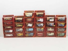 A tray of MATCHBOX MODELS OF YESTERYEAR diecast vehicles in later maroon boxes - VG in G/VG boxes (