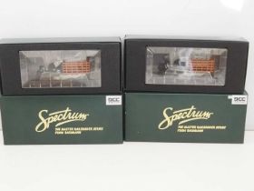 A pair of SPECTRUM On30 scale motorised rail trucks - all DCC fitted - one undecorated, one in RGS