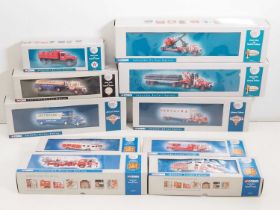 A group of CORGI 1:50 scale American Outline diecast articulated lorries and fire engines from