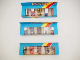 A group of MATCHBOX MP1 multi vehicle packs each with different contents - VG/E in VG/E boxes (3)