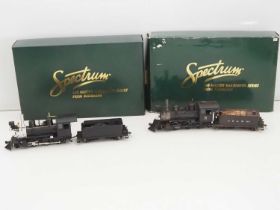 A pair of SPECTRUM On30 scale American outline 2-6-0 steam locomotives in different liveries - G/