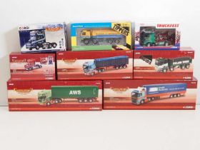A group of CORGI 1:50 scale diecast articulated lorries, tractor units and rigid trucks - VG/E in VG