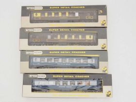 A group of WRENN OO gauge Pullman cars in Pullman brown/cream and BR blue/grey liveries - VG in G/VG