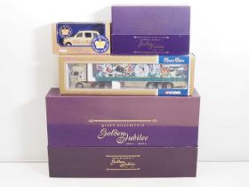 A group of CORGI Special Edition issues for the Queen's Golden Jubilee comprising a Taxi, a