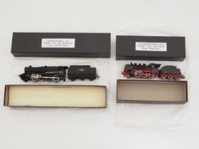 A HORNBY DUBLO OO gauge class 8F in BR black livery (2-rail) together with a FLEISCHMANN HO gauge