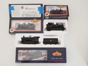 A group of BACHMANN OO gauge Western region steam locomotives comprising 2x Pannier tanks (one in