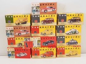 A quantity of LLEDO Vanguards in 1:43 and 1:64 scales comprising cars and vans - VG in G/VG boxes (