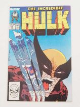 INCREDIBLE HULK #340 - (1988 - MARVEL) - Classic Cover - Hulk vs. Wolverine + X-Men and Leader