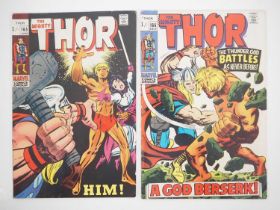 THOR #165 & 166 (2 in Lot) - (1969 - MARVEL - UK Price Variant) - The first and second appearances