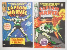 CAPTAIN MARVEL #1 & 2 (2 in Lot) - (1968 - MARVEL) - Third appearance of Captain Marvel + second