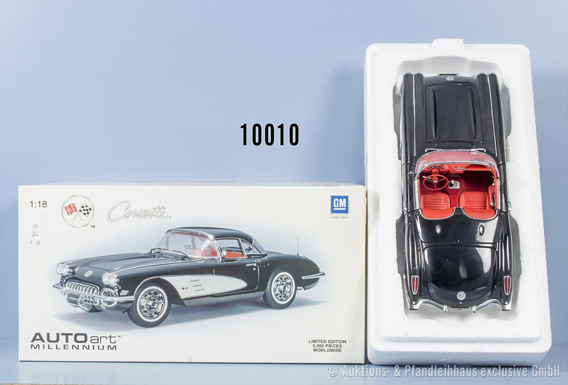 Autoart Millenium 71142 Chevrolet Corvette 1959 (Tuxedo Black), Metall, 1:18, Z 0, ...