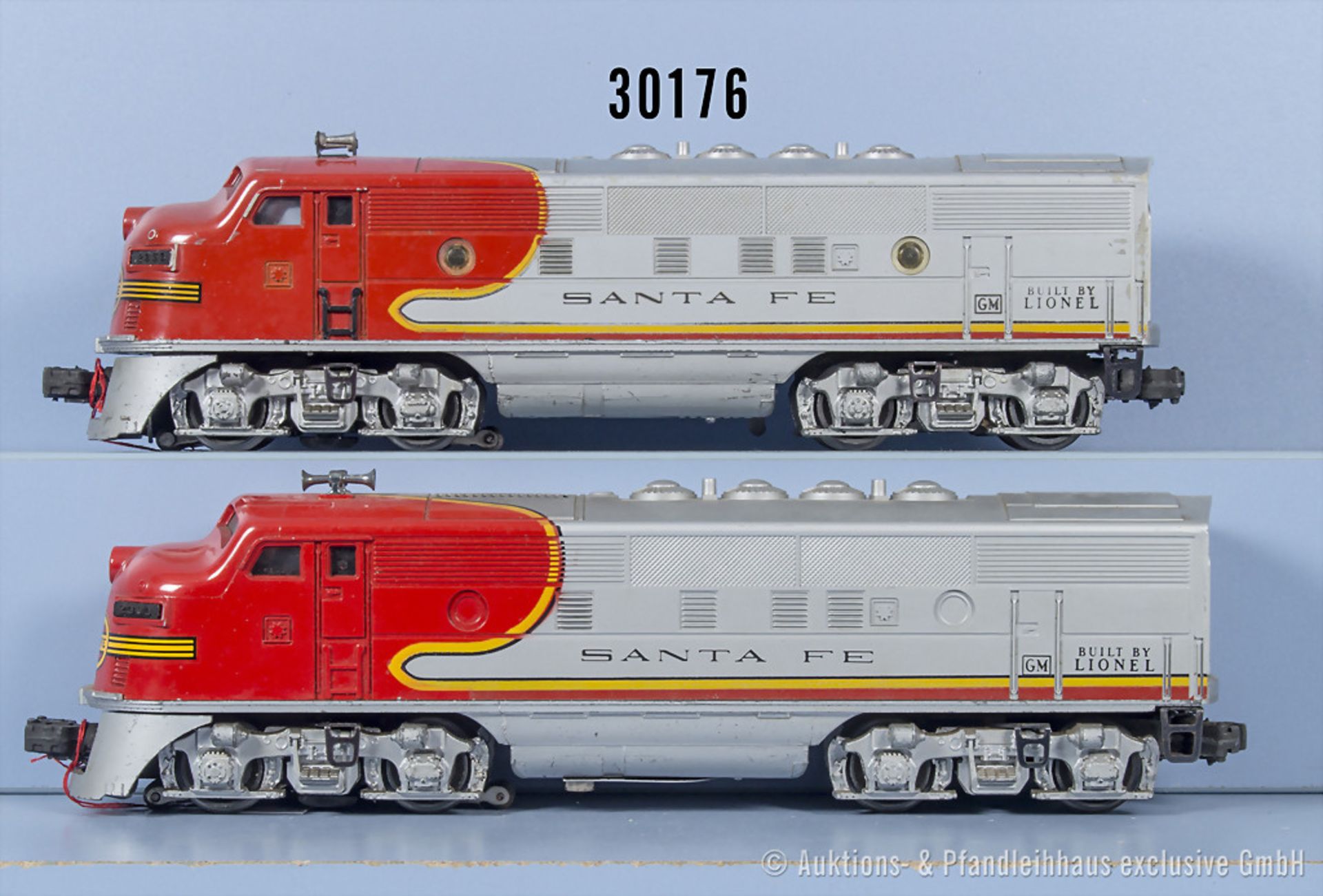 Lionel Spur 0 Doppel-Diesellok der Santa Fe, BN 2333/2353, Z 1-2, mit kleinen ...