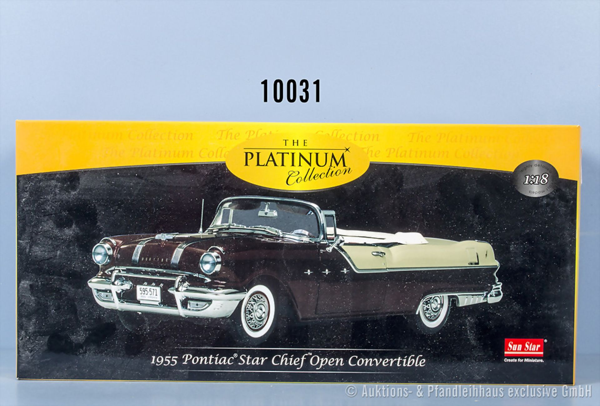 Sun Star Platinum Collection 5056 Pontiac Star Chief Open Convertible White Mist/ ...