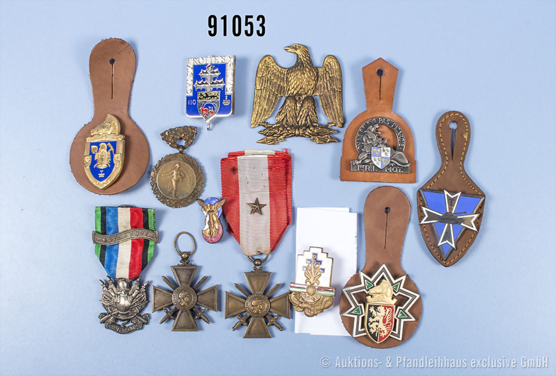Frankreich Konv. 2 Kriegskreuze "Croix de Guerre des Theatres d Operations Exterieures", ...