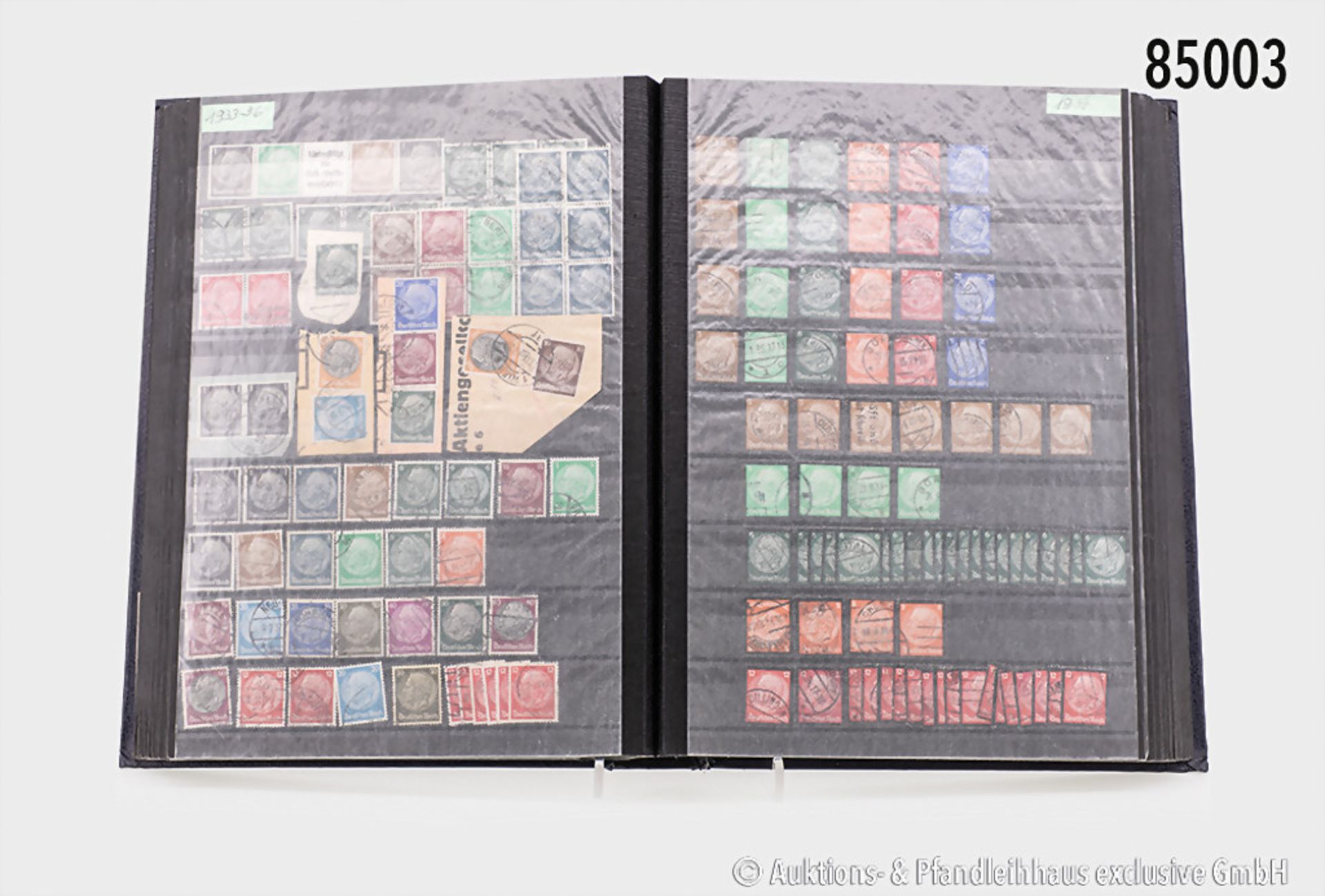 Briefmarkenalbum, Deutsches Reich, ca. 1905-1944, voll, dabei auch viele Dubletten, ...