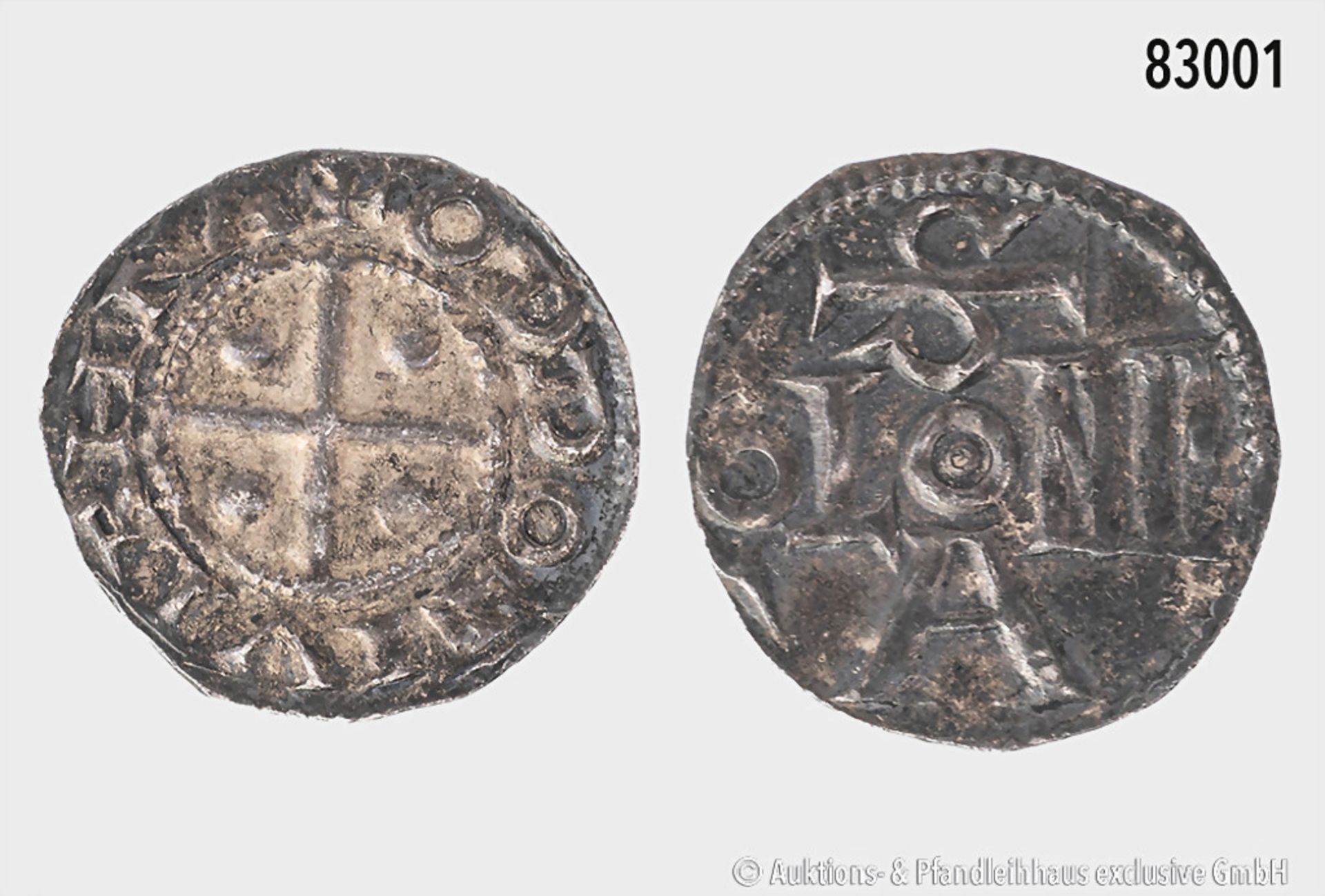 Otto III. (983-996-1002), Denar, Köln, 1,20 g, 17 mm, vgl. Hävernick 73 var., dunkle ...