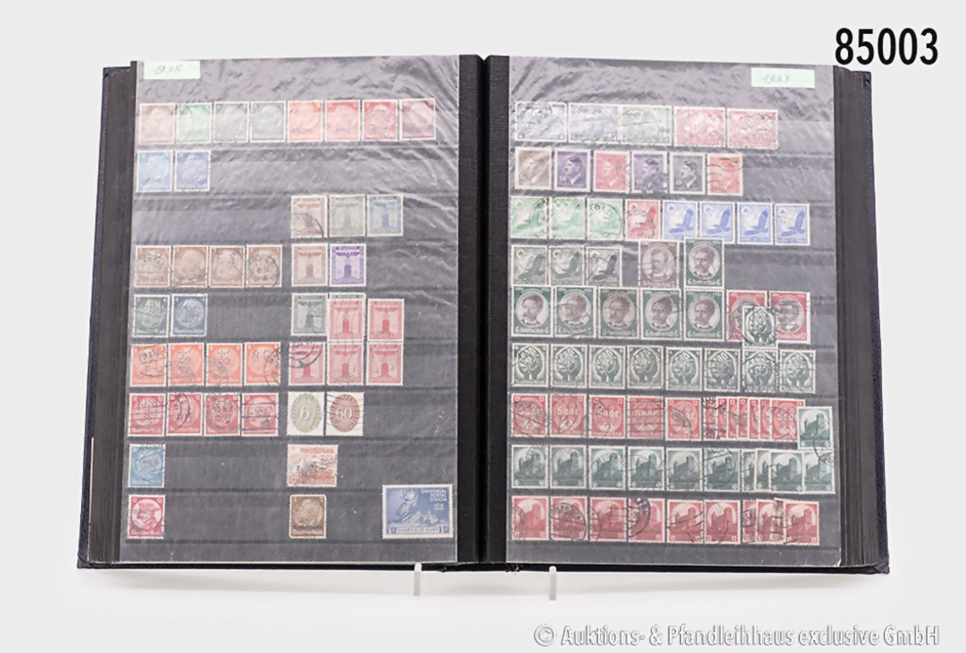 Briefmarkenalbum, Deutsches Reich, ca. 1905-1944, voll, dabei auch viele Dubletten, ... - Bild 2 aus 2