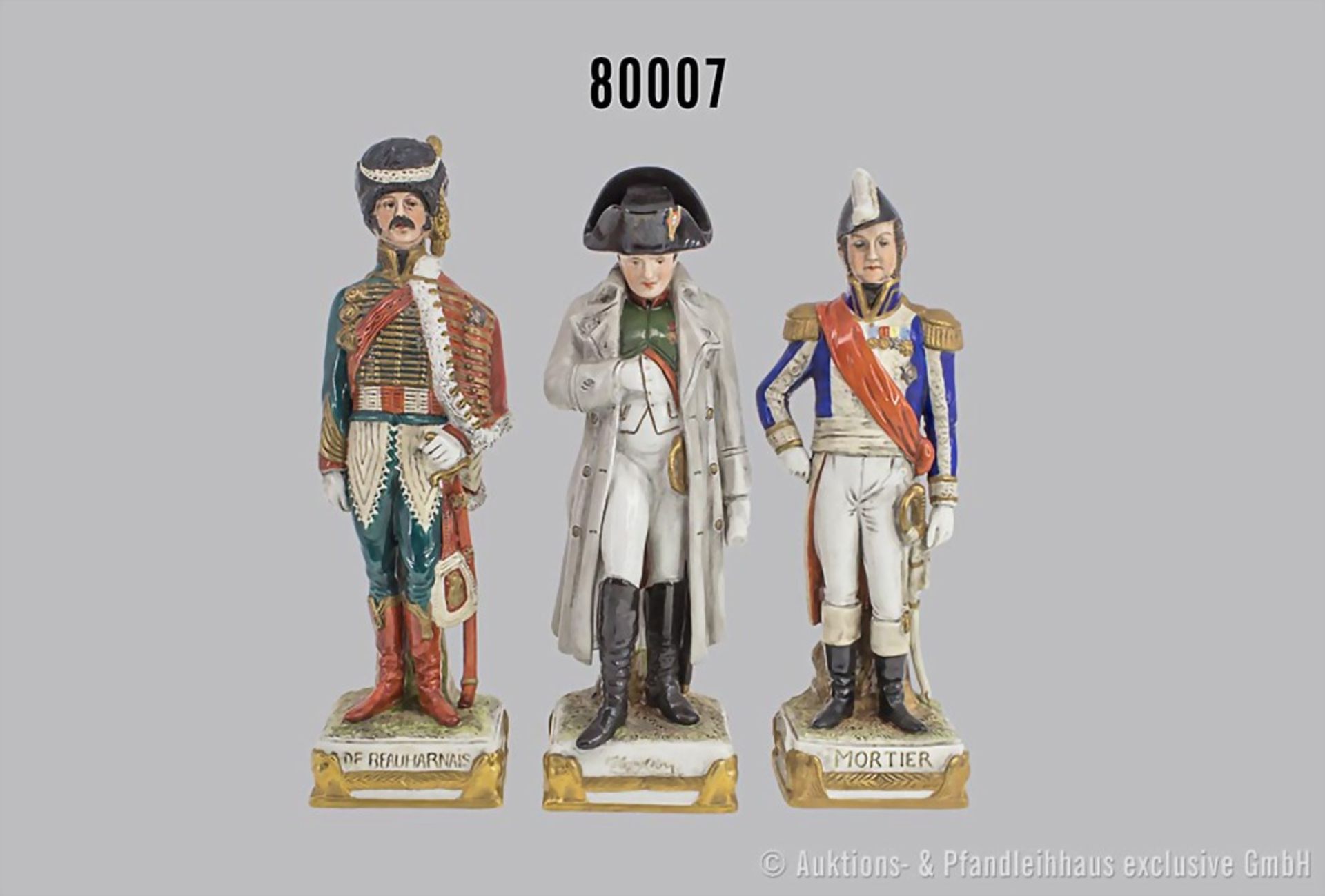  Scheibe Alsbach 3 französische Generäle „De Beauharnais“, „Mortier“ und „Napoleon“ in ...